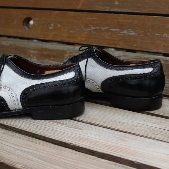 VTG Allen Edmonds Black & White Spectator Wingtips - Picture 6 of 13